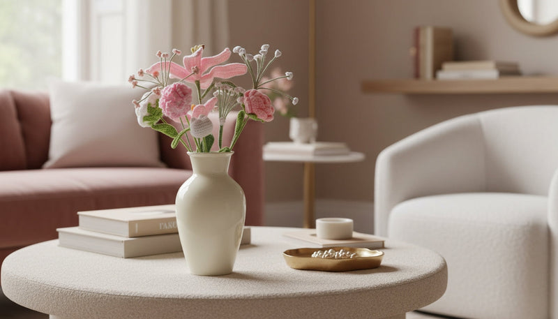 Gehaakt boeket: bloemen die niet verwelken