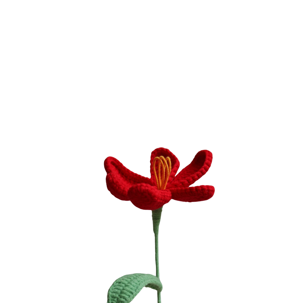 Losse gehaakte hibiscus rood