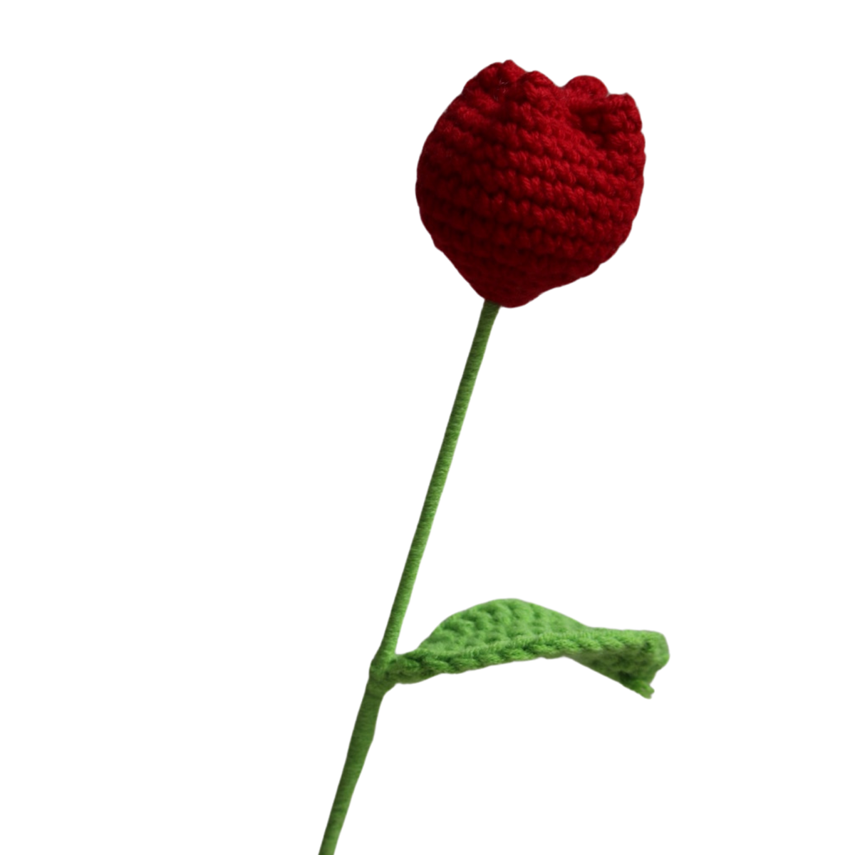 Losse gehaakte tulp rood